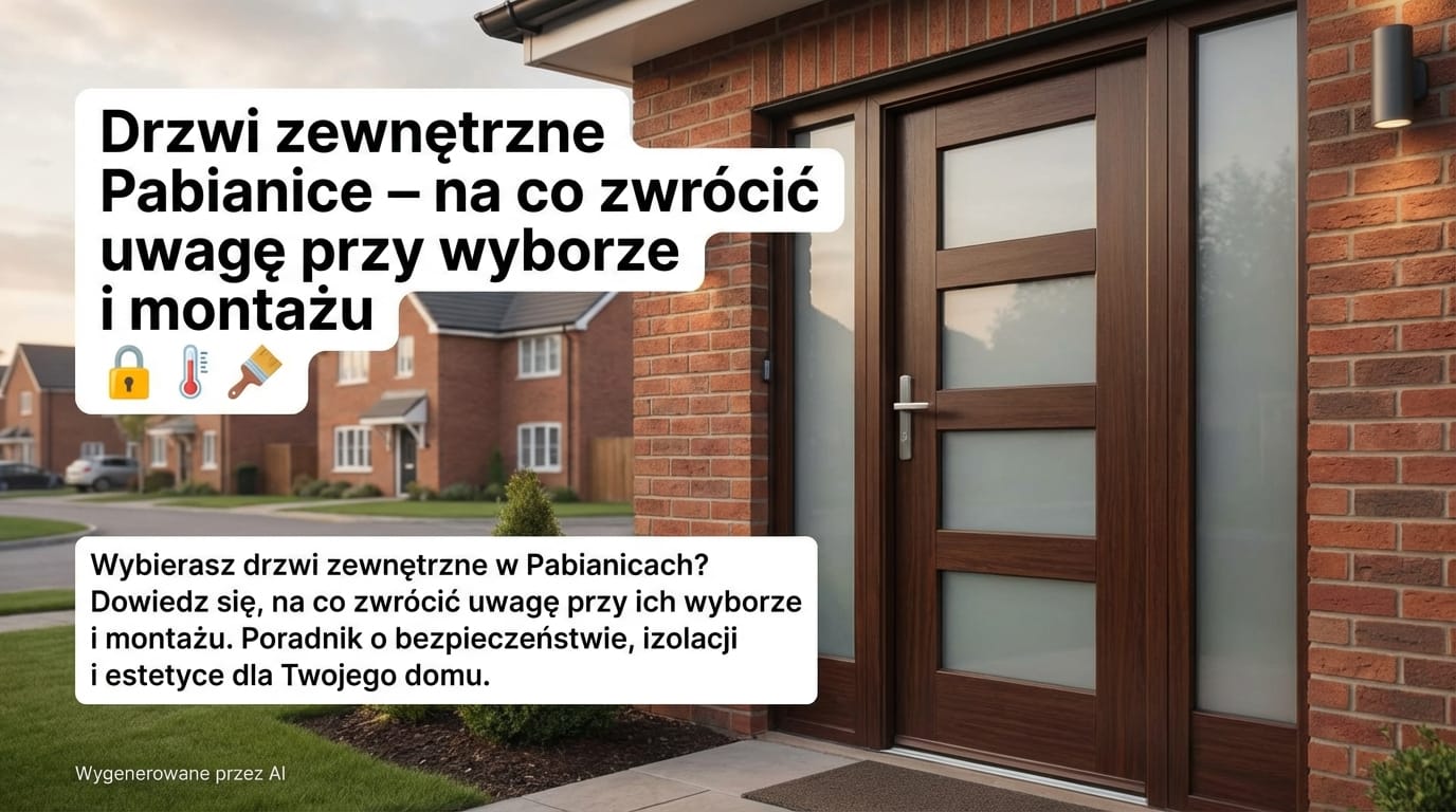 Drzwi zewnętrzne Pabianice – na co zwrócić uwagę przy wyborze i montażu