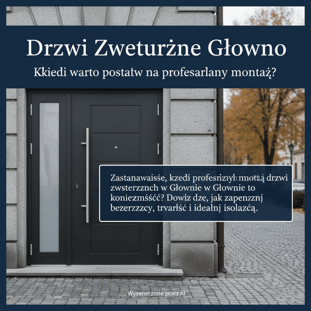 Drzwi zewnętrzne Głowno: kiedy warto postawić na profesjonalny montaż